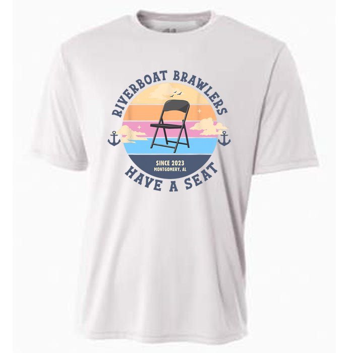 Montgomery Alabama Boat Fight Riverboat Brawl Folding Chair Cooling Performance Crew T-Shirt