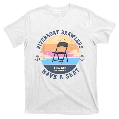 Montgomery Alabama Boat Fight Riverboat Brawl Folding Chair T-Shirt