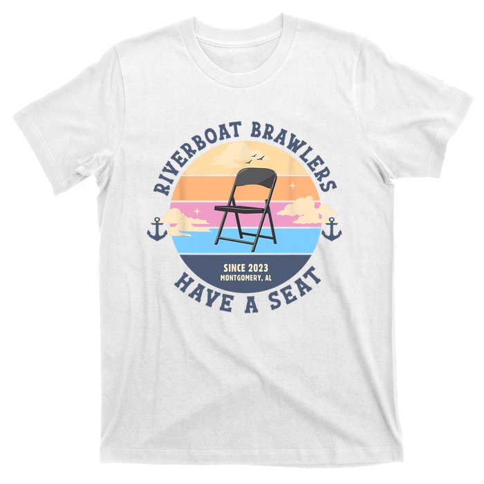 Montgomery Alabama Boat Fight Riverboat Brawl Folding Chair T-Shirt