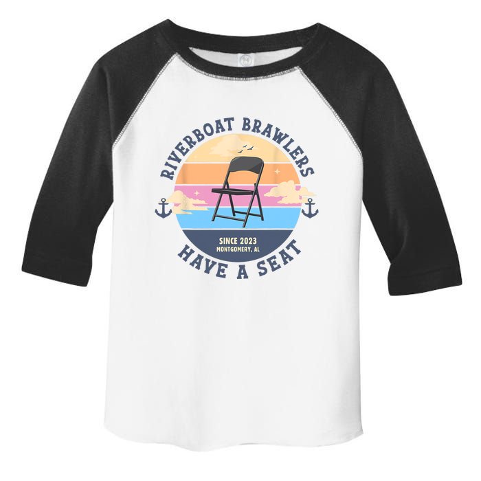 Montgomery Alabama Boat Fight Riverboat Brawl Folding Chair Toddler Fine Jersey T-Shirt