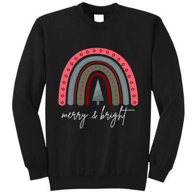 Merry And Bright Rainbow Holiday Tall Sweatshirt