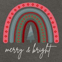 Merry And Bright Rainbow Holiday Cotton Canvas Backpack