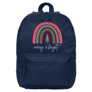 Merry And Bright Rainbow Holiday 16 in Basic Backpack