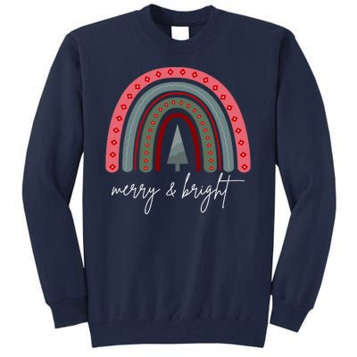 Merry And Bright Rainbow Holiday Tall Sweatshirt