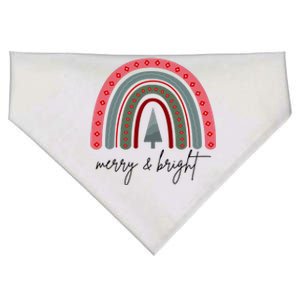 Merry And Bright Rainbow Holiday USA-Made Doggie Bandana