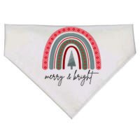 Merry And Bright Rainbow Holiday USA-Made Doggie Bandana