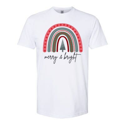 Merry And Bright Rainbow Holiday Softstyle® CVC T-Shirt