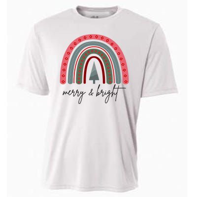 Merry And Bright Rainbow Holiday Cooling Performance Crew T-Shirt