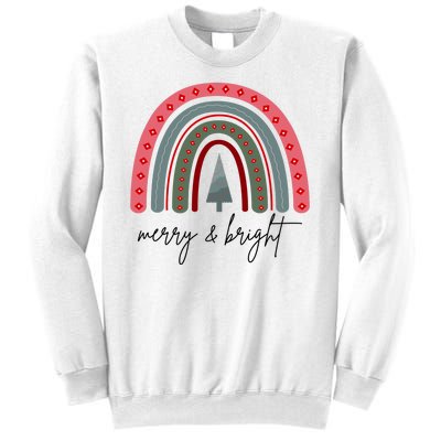 Merry And Bright Rainbow Holiday Sweatshirt