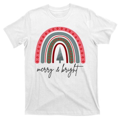 Merry And Bright Rainbow Holiday T-Shirt