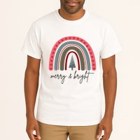 Merry And Bright Rainbow Holiday Tall T-Shirt