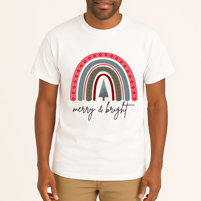 Merry And Bright Rainbow Holiday Tall T-Shirt