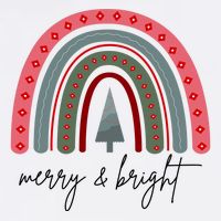 Merry And Bright Rainbow Holiday Tall T-Shirt