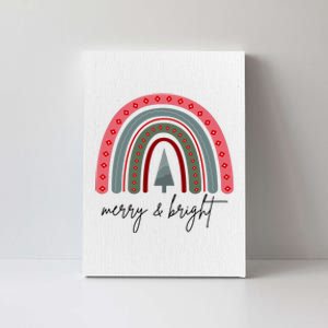 Merry And Bright Rainbow Holiday Canvas