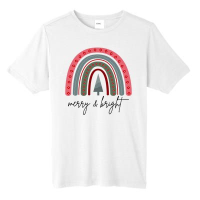 Merry And Bright Rainbow Holiday Tall Fusion ChromaSoft Performance T-Shirt