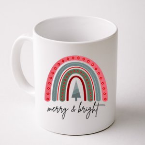 Merry And Bright Rainbow Holiday Coffee Mug