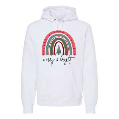 Merry And Bright Rainbow Holiday Premium Hoodie