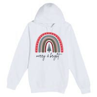 Merry And Bright Rainbow Holiday Premium Pullover Hoodie