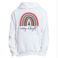 Merry And Bright Rainbow Holiday Urban Pullover Hoodie