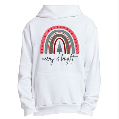 Merry And Bright Rainbow Holiday Urban Pullover Hoodie