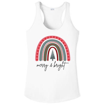 Merry And Bright Rainbow Holiday Ladies PosiCharge Competitor Racerback Tank