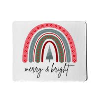 Merry And Bright Rainbow Holiday Mousepad