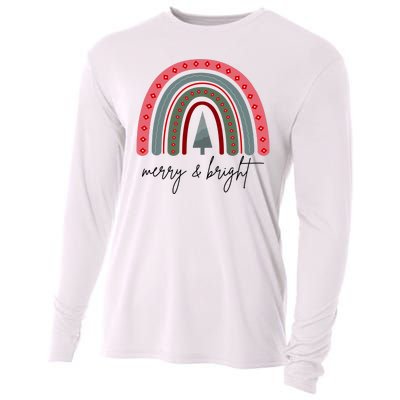 Merry And Bright Rainbow Holiday Cooling Performance Long Sleeve Crew