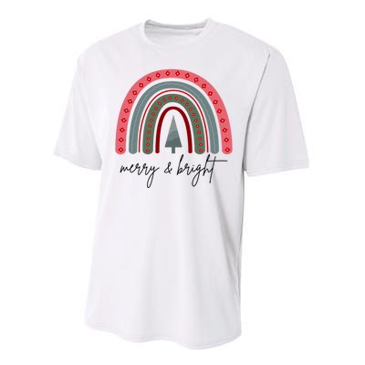 Merry And Bright Rainbow Holiday Performance Sprint T-Shirt