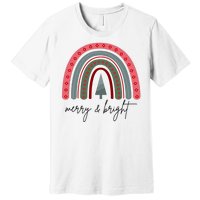 Merry And Bright Rainbow Holiday Premium T-Shirt