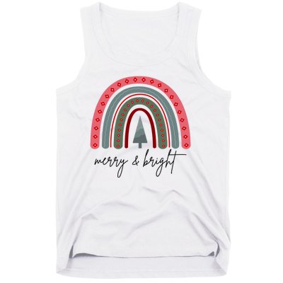 Merry And Bright Rainbow Holiday Tank Top