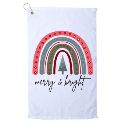 Merry And Bright Rainbow Holiday Platinum Collection Golf Towel