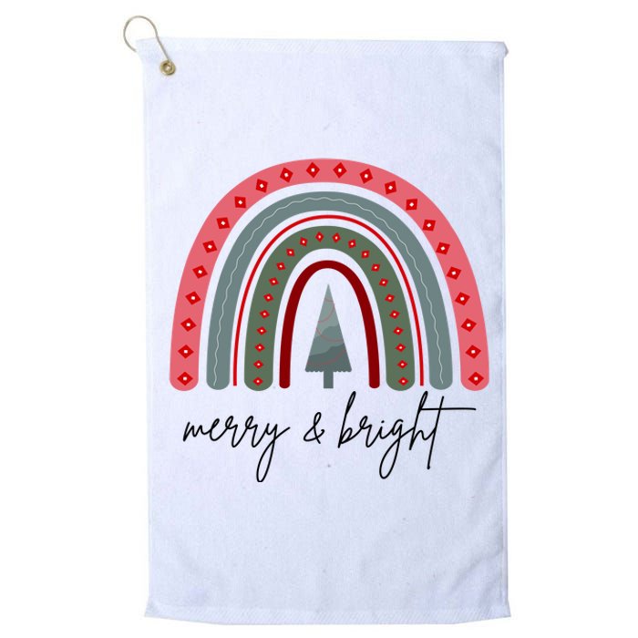 Merry And Bright Rainbow Holiday Platinum Collection Golf Towel