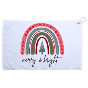 Merry And Bright Rainbow Holiday Grommeted Golf Towel