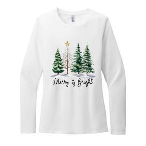 Merry And Bright Christmas Light Matching Family Xmas Womens CVC Long Sleeve Shirt