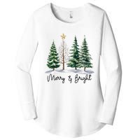 Merry And Bright Christmas Light Matching Family Xmas Women's Perfect Tri Tunic Long Sleeve Shirt