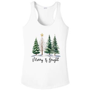 Merry And Bright Christmas Light Matching Family Xmas Ladies PosiCharge Competitor Racerback Tank