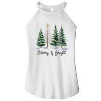 Merry And Bright Christmas Light Matching Family Xmas Women's Perfect Tri Rocker Tank