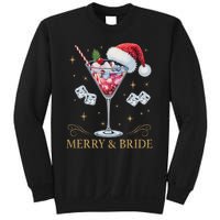 Merry And Bride Bachelorette Party Cocktail Drink Christmas Sweatshirt