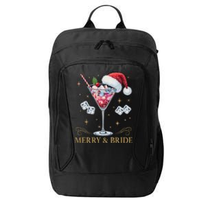 Merry And Bride Bachelorette Party Cocktail Drink Christmas City Backpack