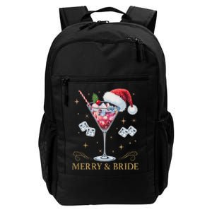 Merry And Bride Bachelorette Party Cocktail Drink Christmas Daily Commute Backpack