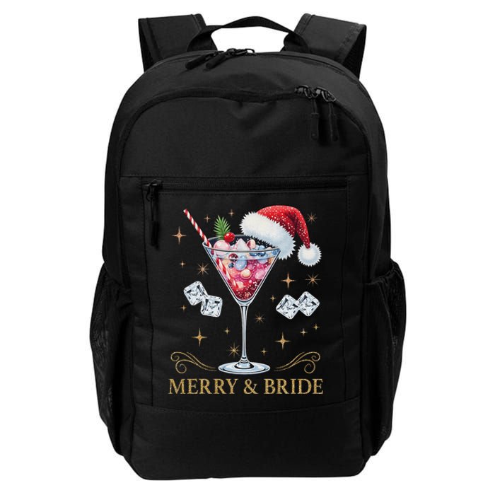 Merry And Bride Bachelorette Party Cocktail Drink Christmas Daily Commute Backpack