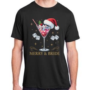 Merry And Bride Bachelorette Party Cocktail Drink Christmas Adult ChromaSoft Performance T-Shirt