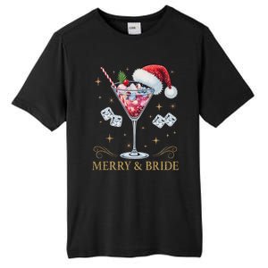 Merry And Bride Bachelorette Party Cocktail Drink Christmas Tall Fusion ChromaSoft Performance T-Shirt