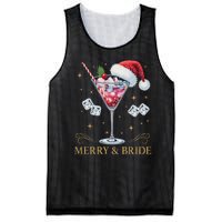 Merry And Bride Bachelorette Party Cocktail Drink Christmas Mesh Reversible Basketball Jersey Tank