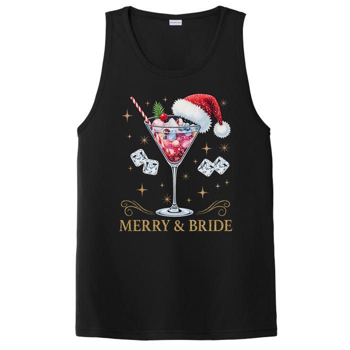 Merry And Bride Bachelorette Party Cocktail Drink Christmas PosiCharge Competitor Tank