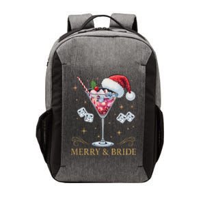 Merry And Bride Bachelorette Party Cocktail Drink Christmas Vector Backpack