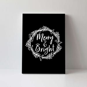 Merry And Bright Christmas Season Holiday Spirit Canvas