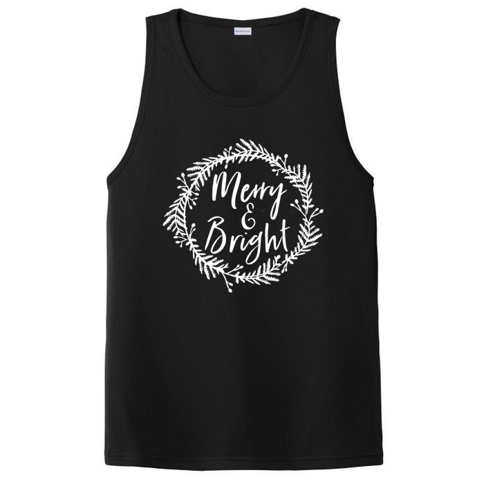 Merry And Bright Christmas Season Holiday Spirit PosiCharge Competitor Tank