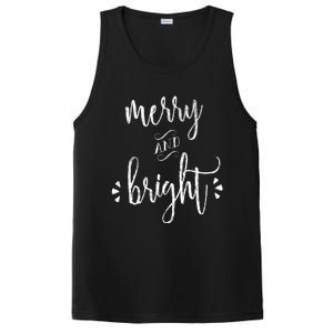 Merry And Bright Christmas Holiday Xmas PosiCharge Competitor Tank