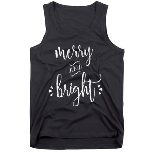 Merry And Bright Christmas Holiday Xmas Tank Top